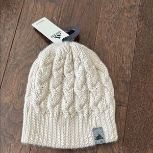Adidas Cream Knit Beanie for women
